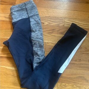 Athleta colorblock powerlift tight 2.0 polartec fleece